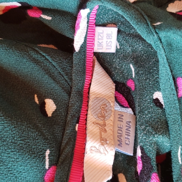 BODEN Aurelia Tunic Green Heathland Bud sz 8L Women's - Picture 6 of 10